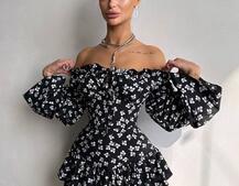 Сукня з воланами та шнурівкою по спинці Сукня з воланами та шнурівкою по спинці | PUSHKA SHOP