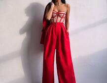 Костюм:  піджак на підкладці, штани+ корсет Костюм:  піджак на підкладці, штани+ корсет | PUSHKA SHOP