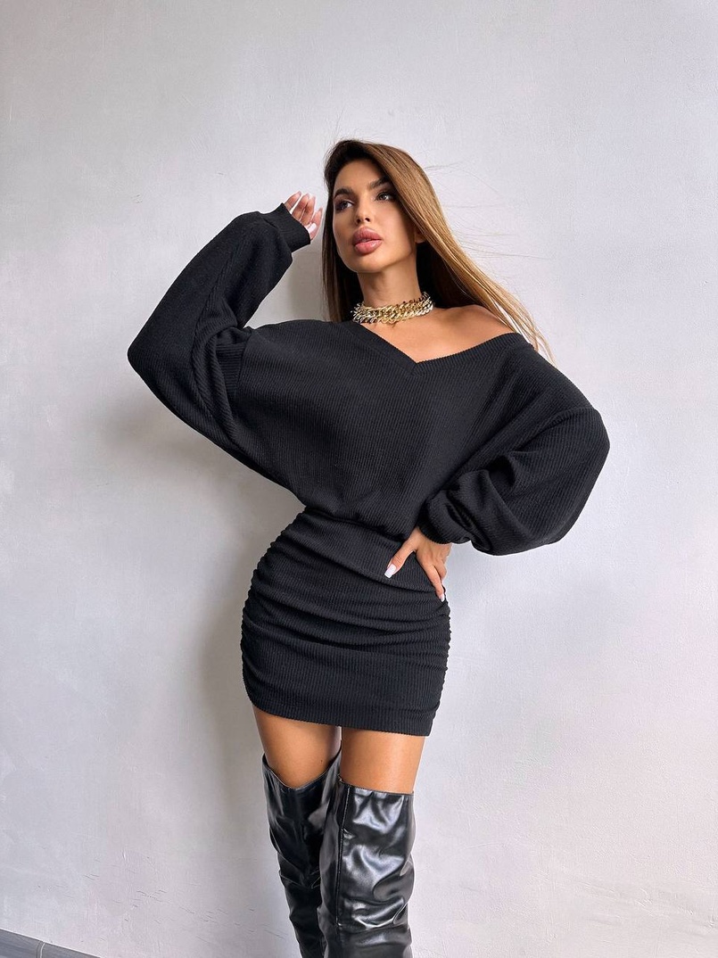 Трикотажна сукня міні  | PUSHKA SHOP