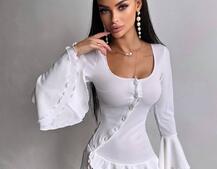 Сукня з з воланами на ґудзиках  Сукня з з воланами на ґудзиках  | PUSHKA SHOP