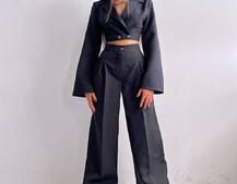 Брючный костюм с широкими штанами  Брючный костюм с широкими штанами  | PUSHKA SHOP