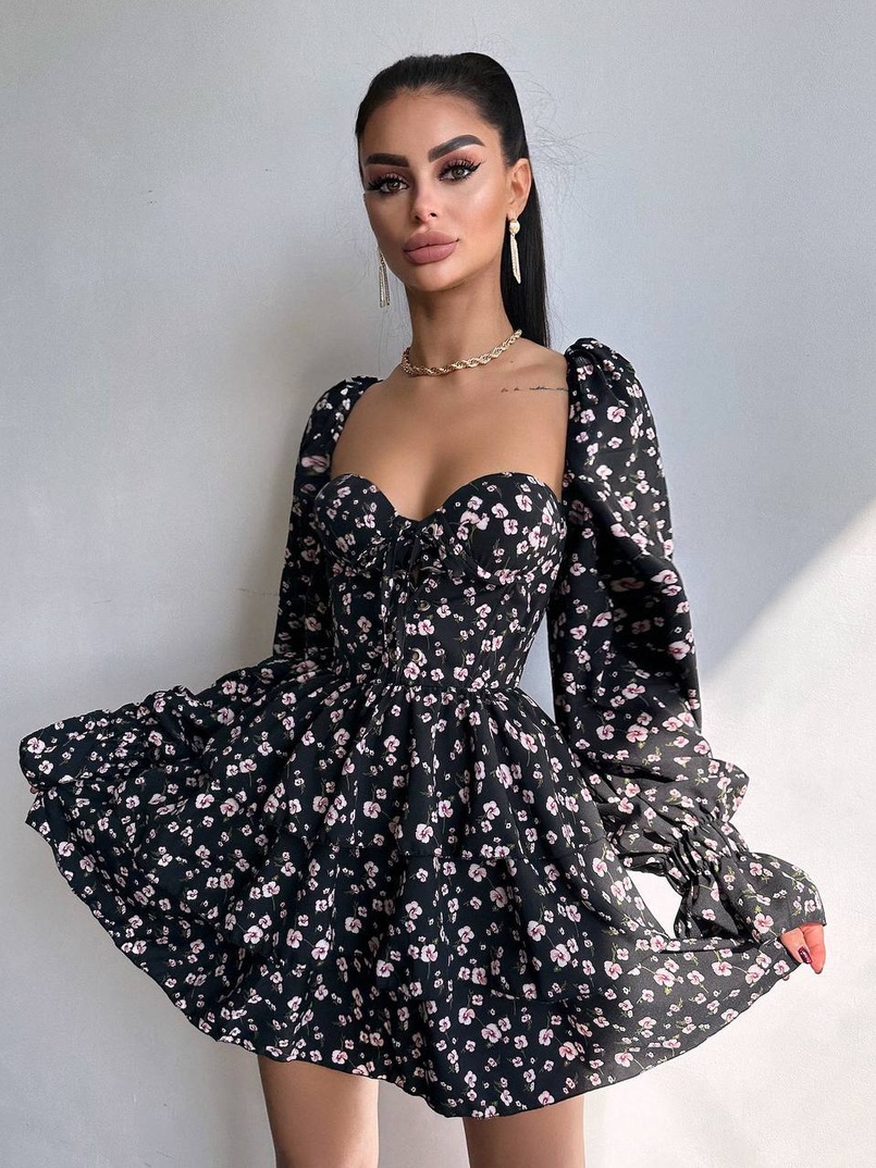 Корсетна сукня -бюстьє з пишною спідницею  Корсетна сукня -бюстьє з пишною спідницею  | PUSHKA SHOP