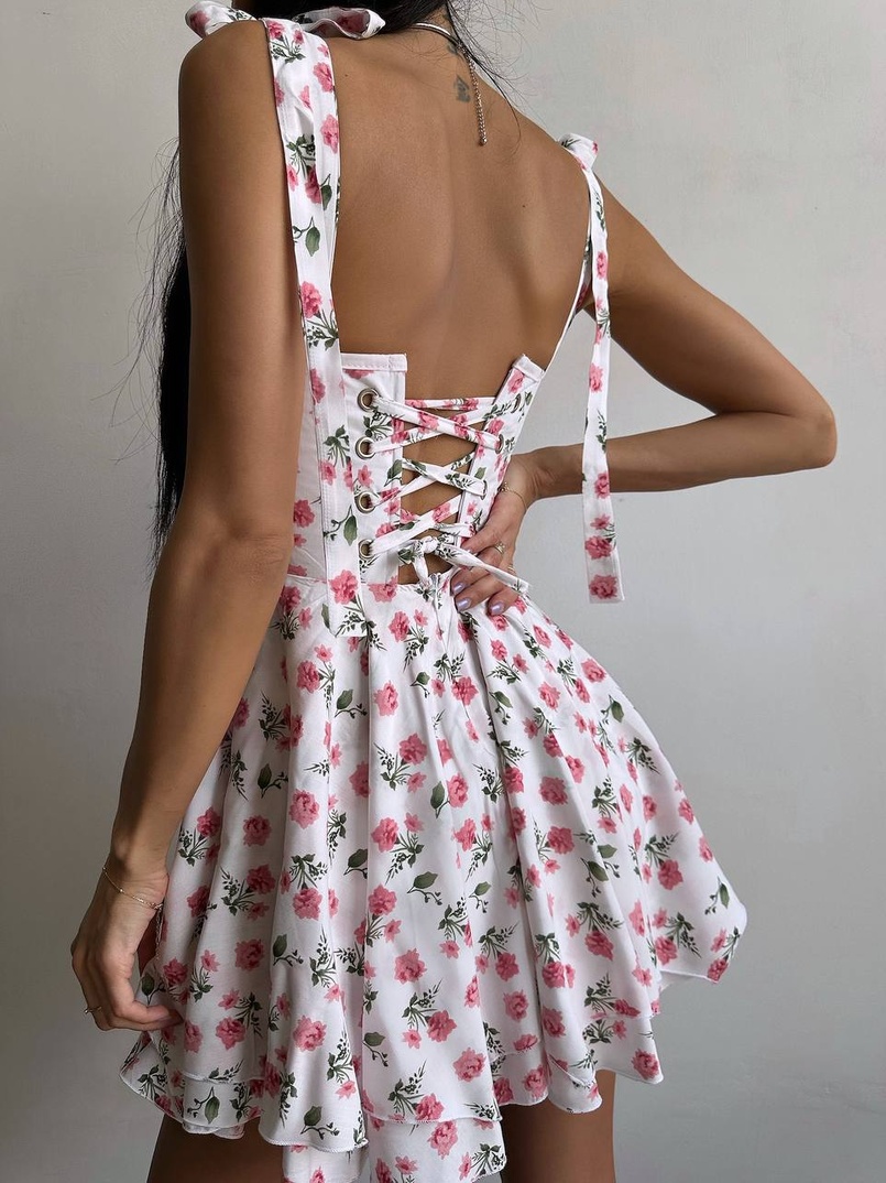 Корсетна сукня з подвійною спідницею  | PUSHKA SHOP