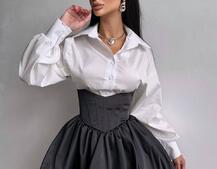Комплект: сорочка  + корсетна спідниця Комплект: сорочка  + корсетна спідниця | PUSHKA SHOP