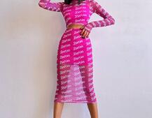 Комплект: топ + спідниця міді   | PUSHKA SHOP