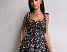 Корсетна сукня з подвійною спідницею  | PUSHKA SHOP