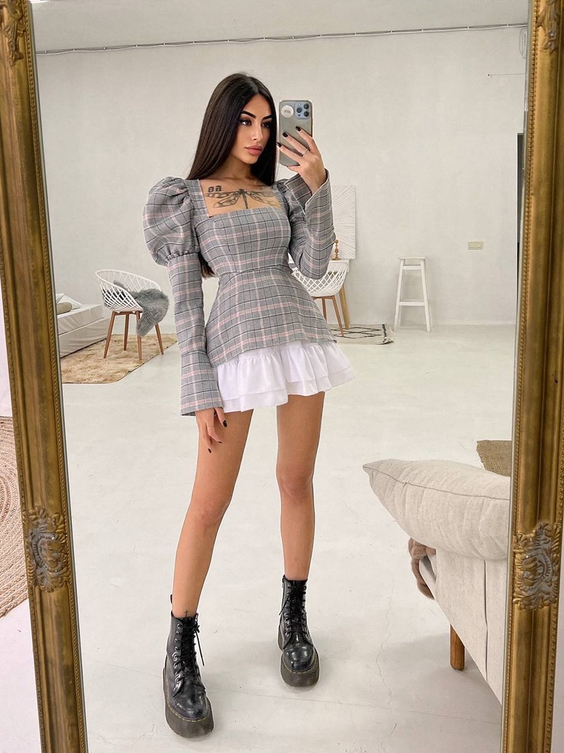 Сукня з об'ємними рукавами + спідниця з воланами Сукня з об'ємними рукавами + спідниця з воланами | PUSHKA SHOP