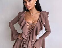 Сукня з з воланами на ґудзиках  Сукня з з воланами на ґудзиках  | PUSHKA SHOP