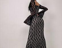 Мереживна сукня максі з чашечками    Мереживна сукня максі з чашечками    | PUSHKA SHOP