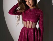 Блискуча корсетна сукня з пишною спідницею | PUSHKA SHOP