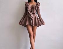 Сукня з з воланами на ґудзиках  Сукня з з воланами на ґудзиках  | PUSHKA SHOP