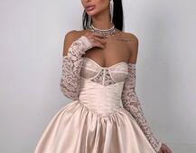 Комплект: мереживний корсет бюстьє + корсетна спідниця Комплект: мереживний корсет бюстьє + корсетна спідниця | PUSHKA SHOP