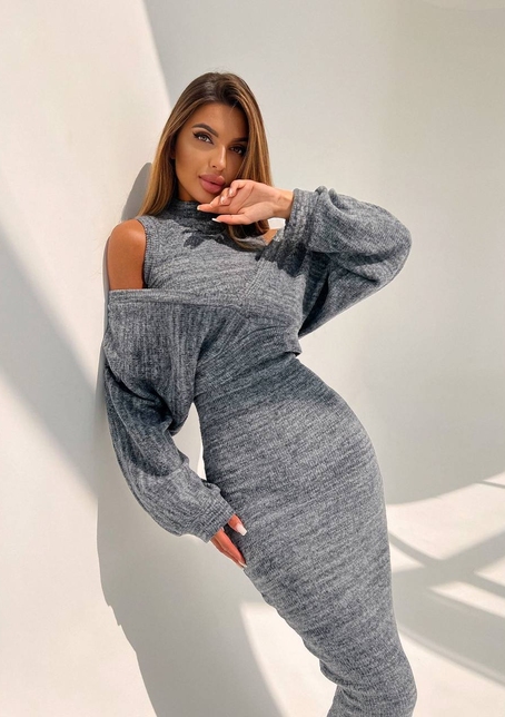 Трикотажна сукня-двійка  | PUSHKA SHOP