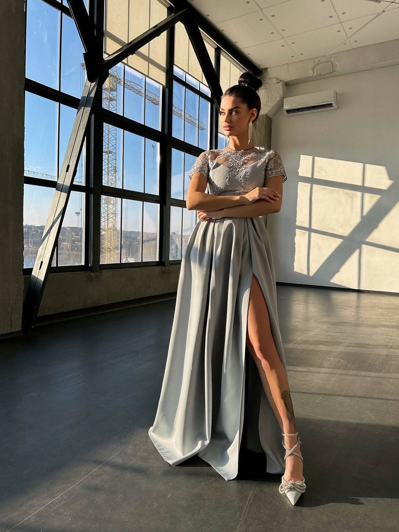 Сукня максі з мереживом  Сукня максі з мереживом  | PUSHKA SHOP