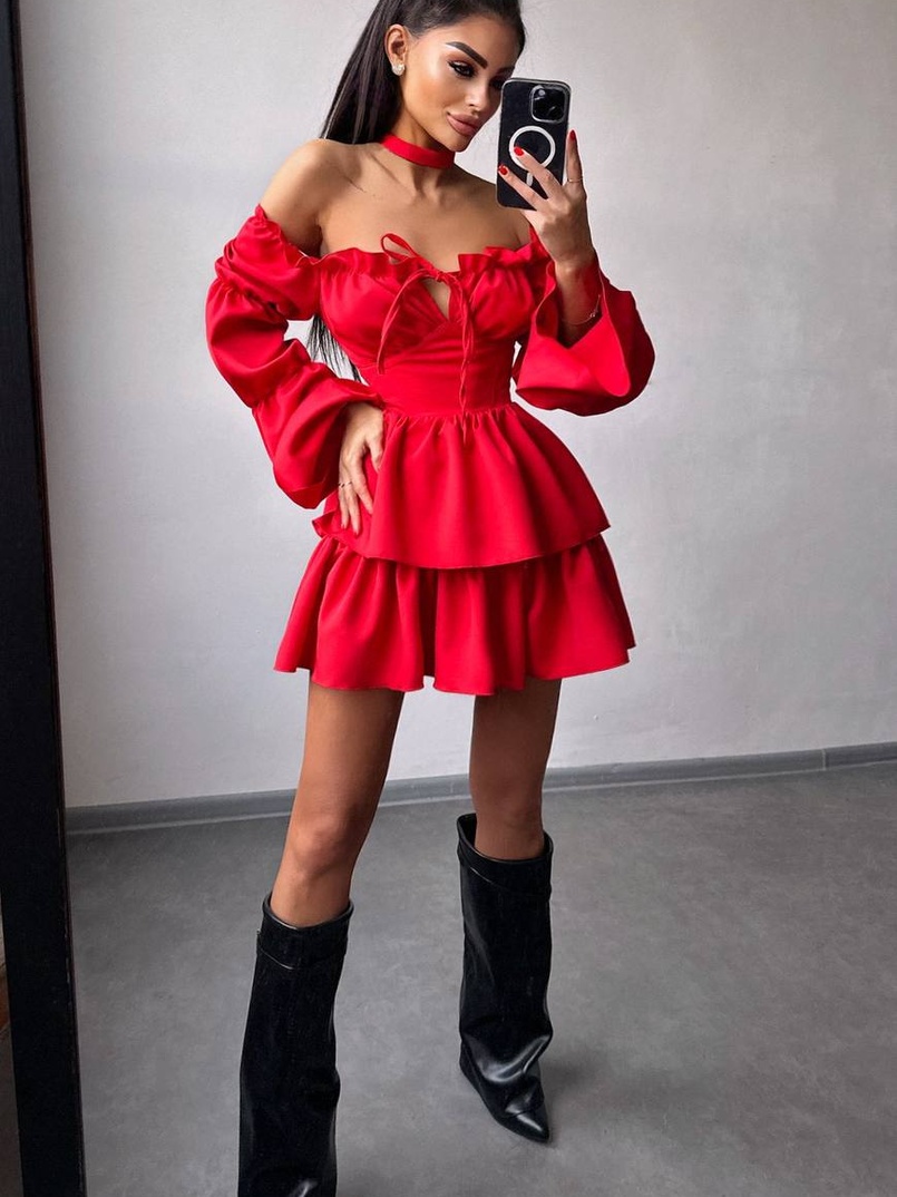 Сукня з чокером  | PUSHKA SHOP