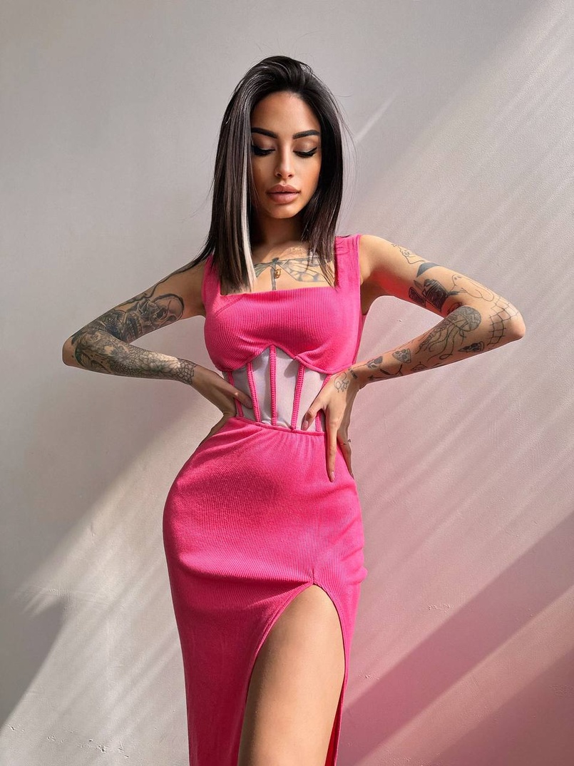 Сукня-міді  з елементами корсету   Сукня-міді  з елементами корсету   | PUSHKA SHOP