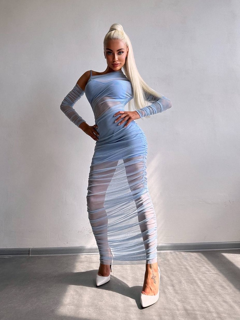 Сукня міді з драпіруванням   Сукня міді з драпіруванням   | PUSHKA SHOP