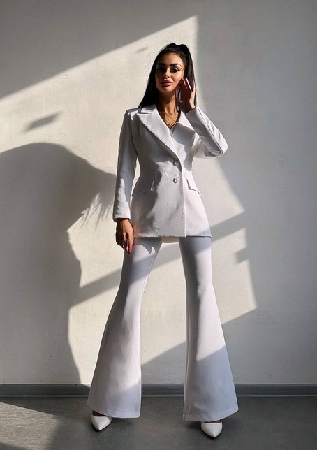 Костюм: піджак на підкладці, штани кльош+ жилет  | PUSHKA SHOP