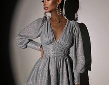 Сукня із пишною подвійною спідницею та драпіруванням  | PUSHKA SHOP