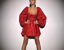 Сяюча корсетна сукня бюстьє з подвійною спідницею  | PUSHKA SHOP