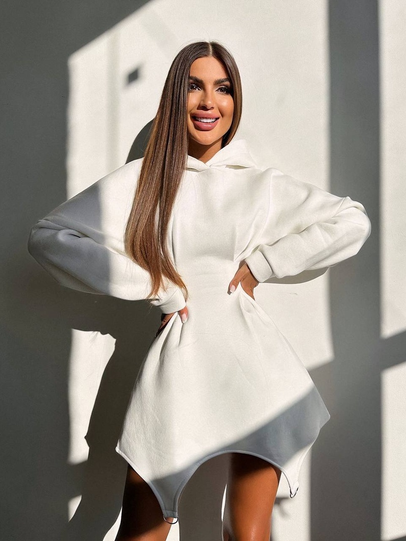 Тепле приталене худі з капюшоном на флісі + корсет на шнурівці Можна носити з корсетом та без | PUSHKA SHOP