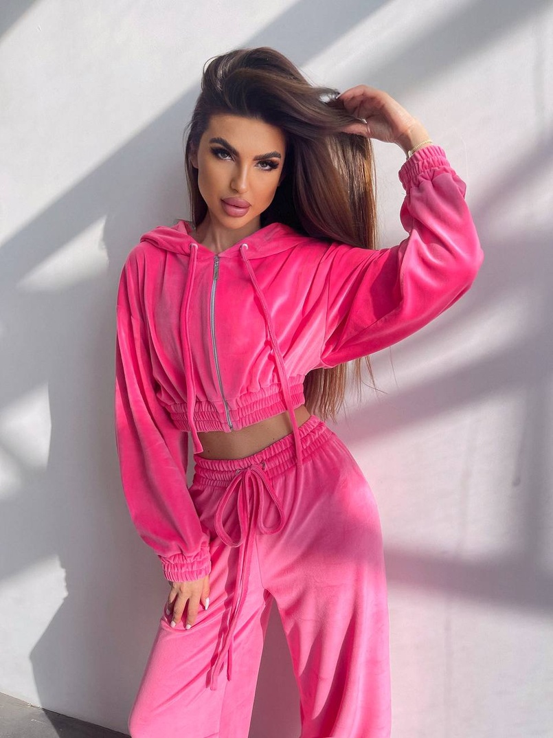 Велюровий комплект трійка: кофта + корсет на блискавці+ штани Велюровий комплект трійка: кофта + корсет на блискавці+ штани | PUSHKA SHOP