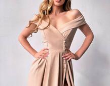 Сукня максі  з розрізом на спідниці  Сукня максі  з розрізом на спідниці  | PUSHKA SHOP