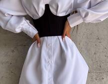 Приталена сорочка + корсет  Приталена сорочка + корсет  | PUSHKA SHOP