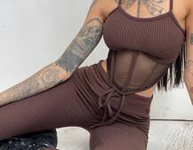 Трикотажный комплект: корсетный топ на косточках + леггинсы Трикотажный комплект: корсетный топ на косточках + леггинсы | PUSHKA SHOP