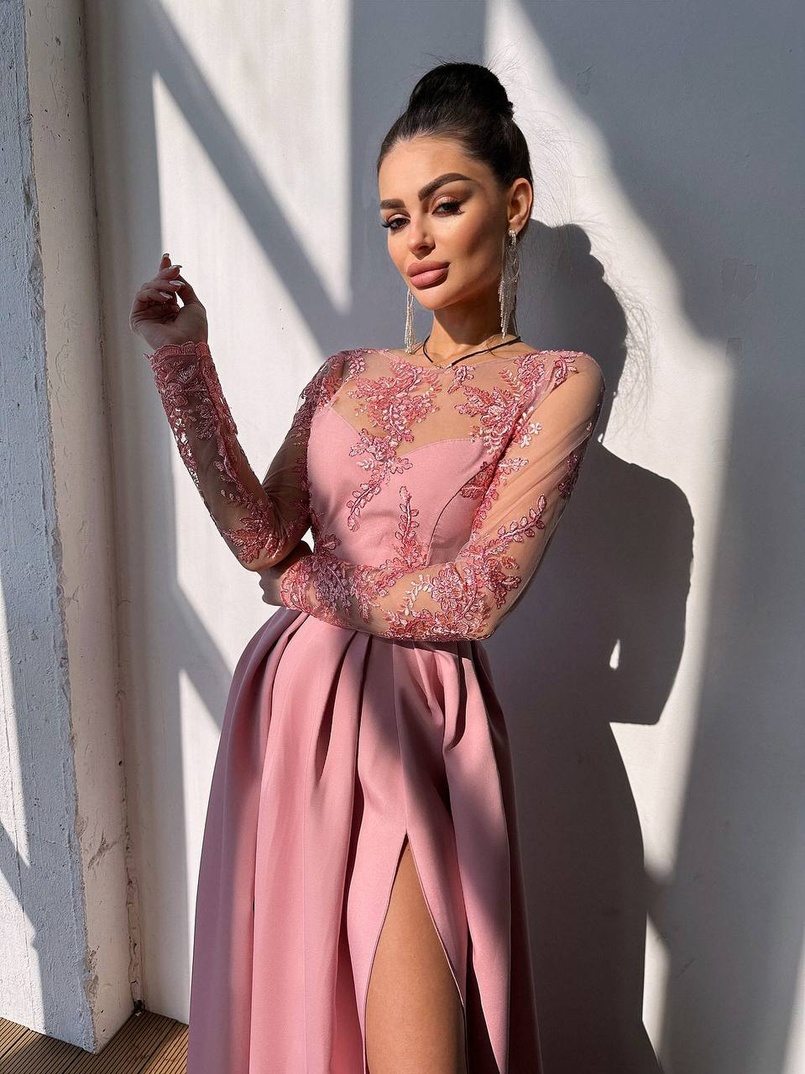 Сукня максі з мереживом  | PUSHKA SHOP