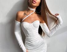 Корсетна сукня міні з філіжанками  | PUSHKA SHOP