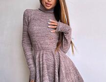 Трикотажна сукня міні із спідницею сонцем     Трикотажна сукня міні із спідницею сонцем     | PUSHKA SHOP