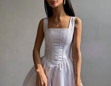 Атласна корсетна сукня міні  Атласна корсетна сукня міні  | PUSHKA SHOP