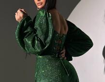 Сяючий комплект: корсет  + спідниця  максі з драпіруванням | PUSHKA SHOP