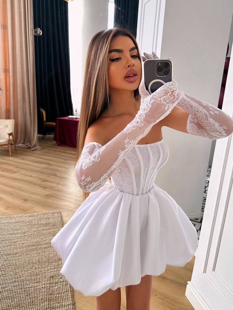 Комплект : мереживний корсет з рукавичками + спідниця балон Комплект : мереживний корсет з рукавичками + спідниця балон | PUSHKA SHOP