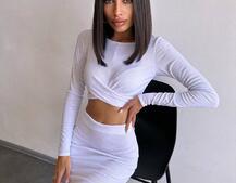 Комплект: топ + спідниця с розрізами  Комплект: топ + спідниця с розрізами  | PUSHKA SHOP