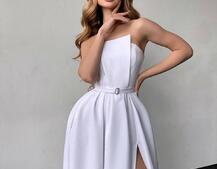 Сукня максі  з розрізом на спідниці  Сукня максі  з розрізом на спідниці  | PUSHKA SHOP