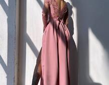 Сукня максі з мереживом  | PUSHKA SHOP