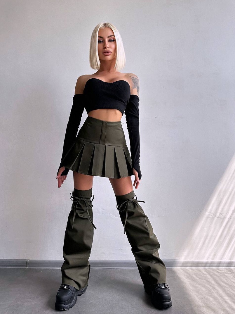 Комплект: спідниця з гетрами + топ Комплект: спідниця з гетрами + топ | PUSHKA SHOP