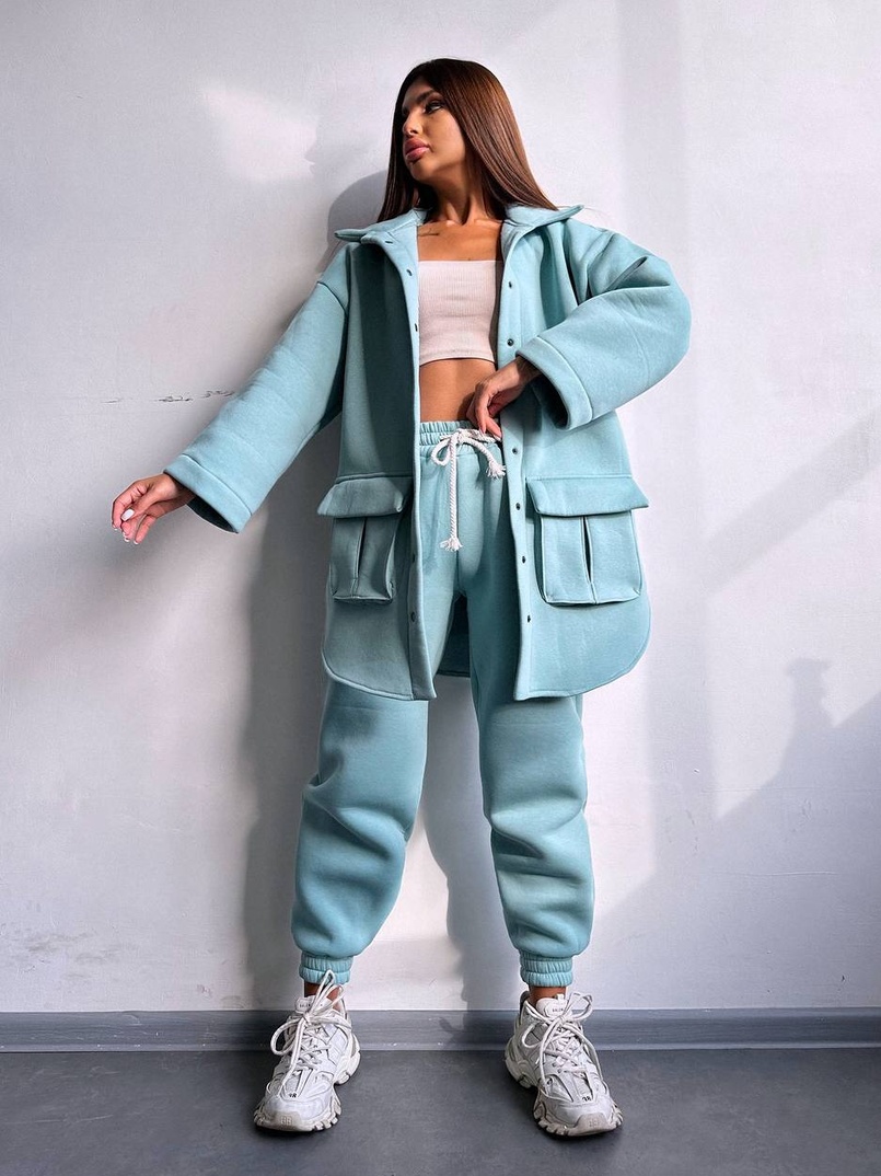 Комплект: тепла сорочка на кнопках + джоггери Комплект: тепла сорочка на кнопках + джоггери | PUSHKA SHOP