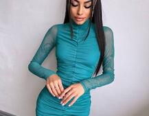 Сукня міні з драпіруванням  Сукня міні з драпіруванням  | PUSHKA SHOP