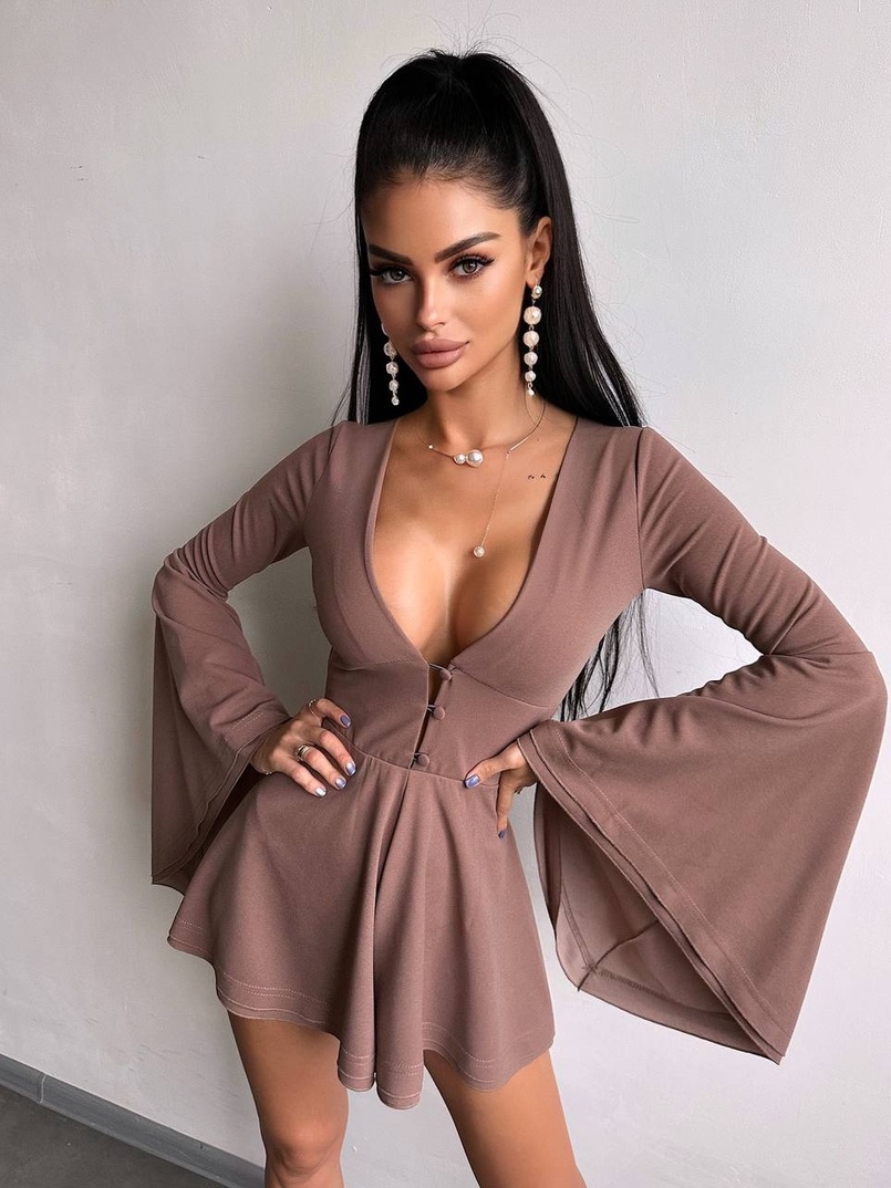 Ромпер з розкльошеними рукавами  Ромпер з розкльошеними рукавами  | PUSHKA SHOP