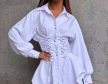 Сукня-сорочка зі шнурівкою Сукня-сорочка зі шнурівкою | PUSHKA SHOP