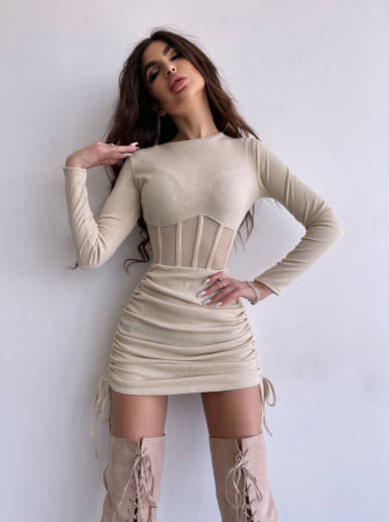 Сукня-міні  з елементами корсету  Довжину спідниці можна регулювати  Сукня-міні  з елементами корсету  Довжину спідниці можна регулювати  | PUSHKA SHOP