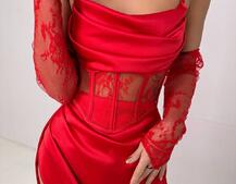 Комплект: корсет+ рукавички + спідниця максі Комплект: корсет+ рукавички + спідниця максі | PUSHKA SHOP