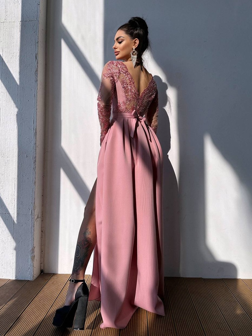 Сукня максі з мереживом  | PUSHKA SHOP