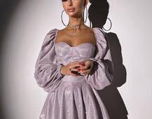 Сяюча корсетна сукня бюстьє з подвійною спідницею  | PUSHKA SHOP