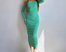 Трикотажна сукня міді  з чашечками  Трикотажна сукня міді  з чашечками  | PUSHKA SHOP