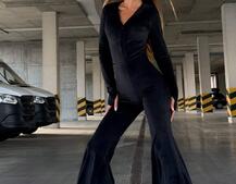 Велюровий комбінезон кльош Велюровий комбінезон кльош | PUSHKA SHOP