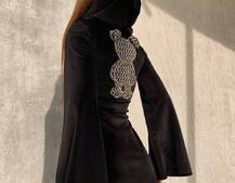 Оксамитова сукня міні з розкльошоними рукавами    Оксамитова сукня міні з розкльошоними рукавами    | PUSHKA SHOP